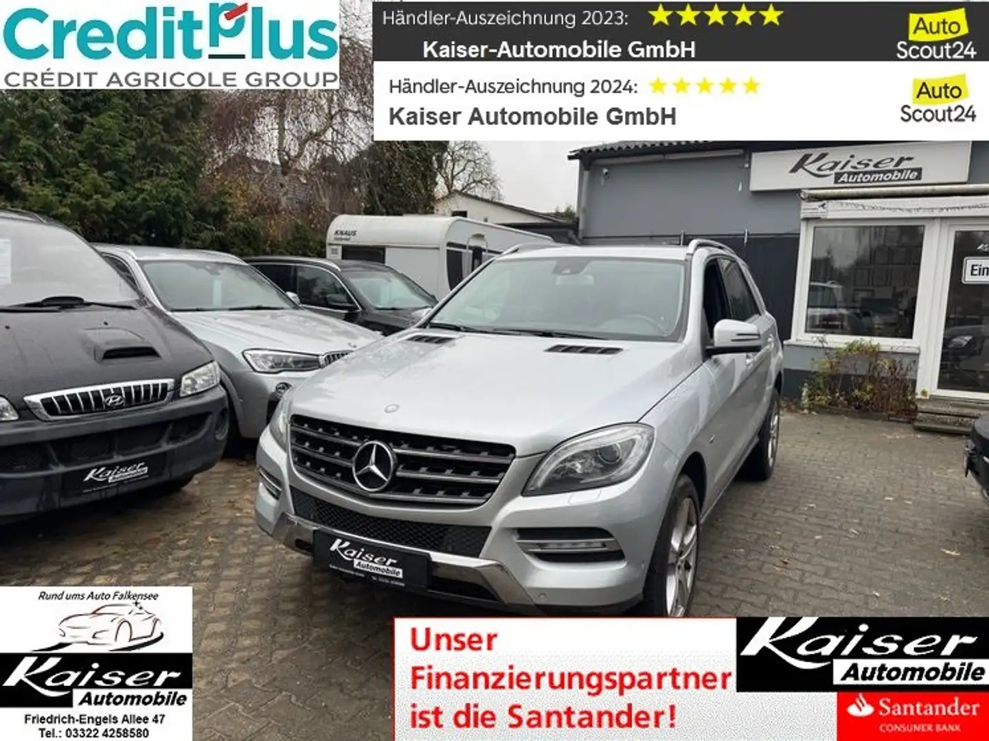 Mercedes-Benz ML 350 CDI BlueTec-AHK-Leder-Navi-Kamera-Keyless Silber - 1