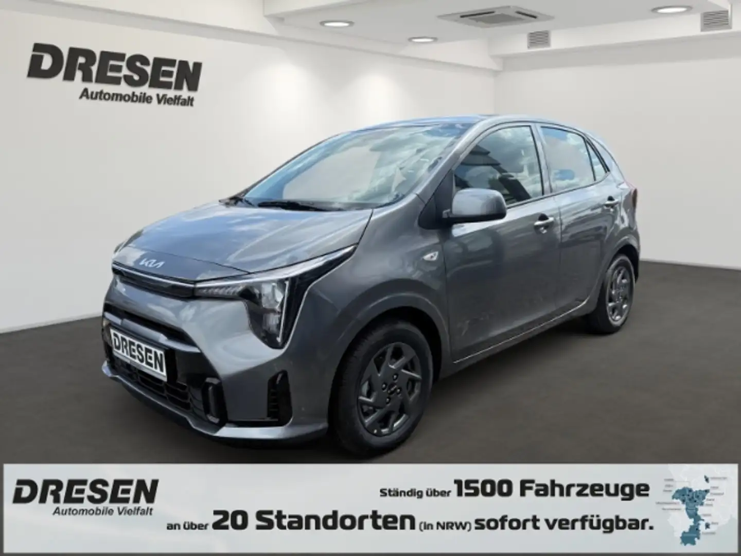 Kia Picanto Vision+Sitzheizung+Navi+AppleCarPlay Grijs - 1