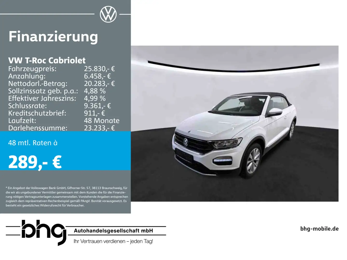 Volkswagen T-Roc 1.5 TSI DSG Leder Sitzheizung Weiß - 1