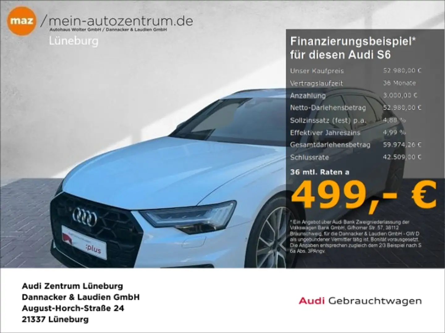 Audi S6 Avant 3.0 TDI quattro Alu HDMatrix-LED AHK St Blanc - 1