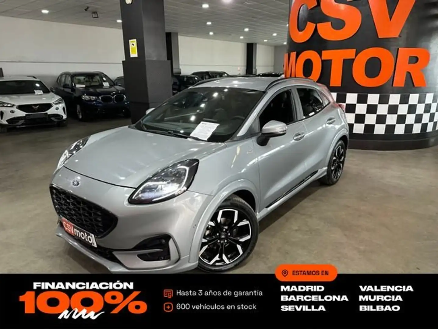 Ford Puma 1.0 EcoBoost 125cv ST-Line X MHEV Auto Silber - 1
