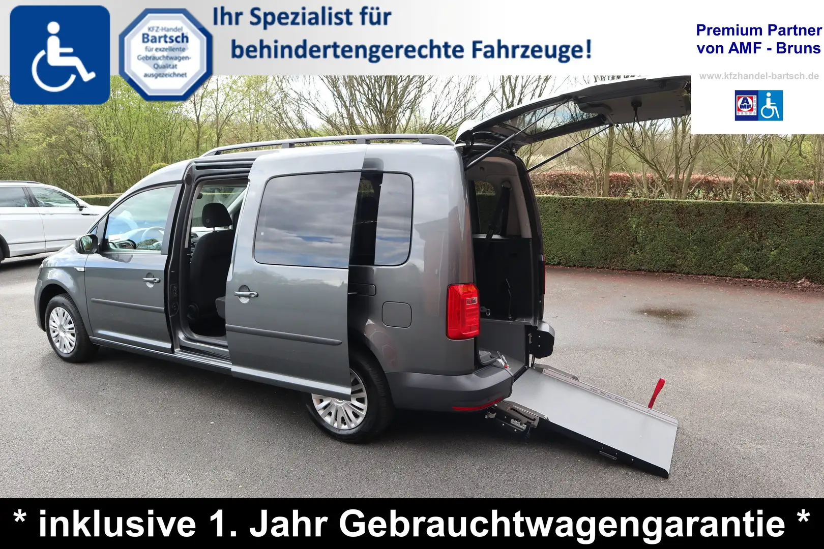 Volkswagen Caddy Maxi*rollstuhlgerecht*Wenderampe*Garantie Grau - 1