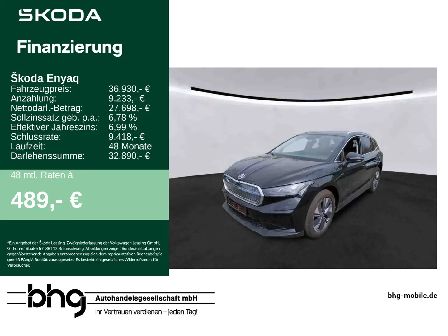 Skoda Enyaq iV 80 Schwarz - 1