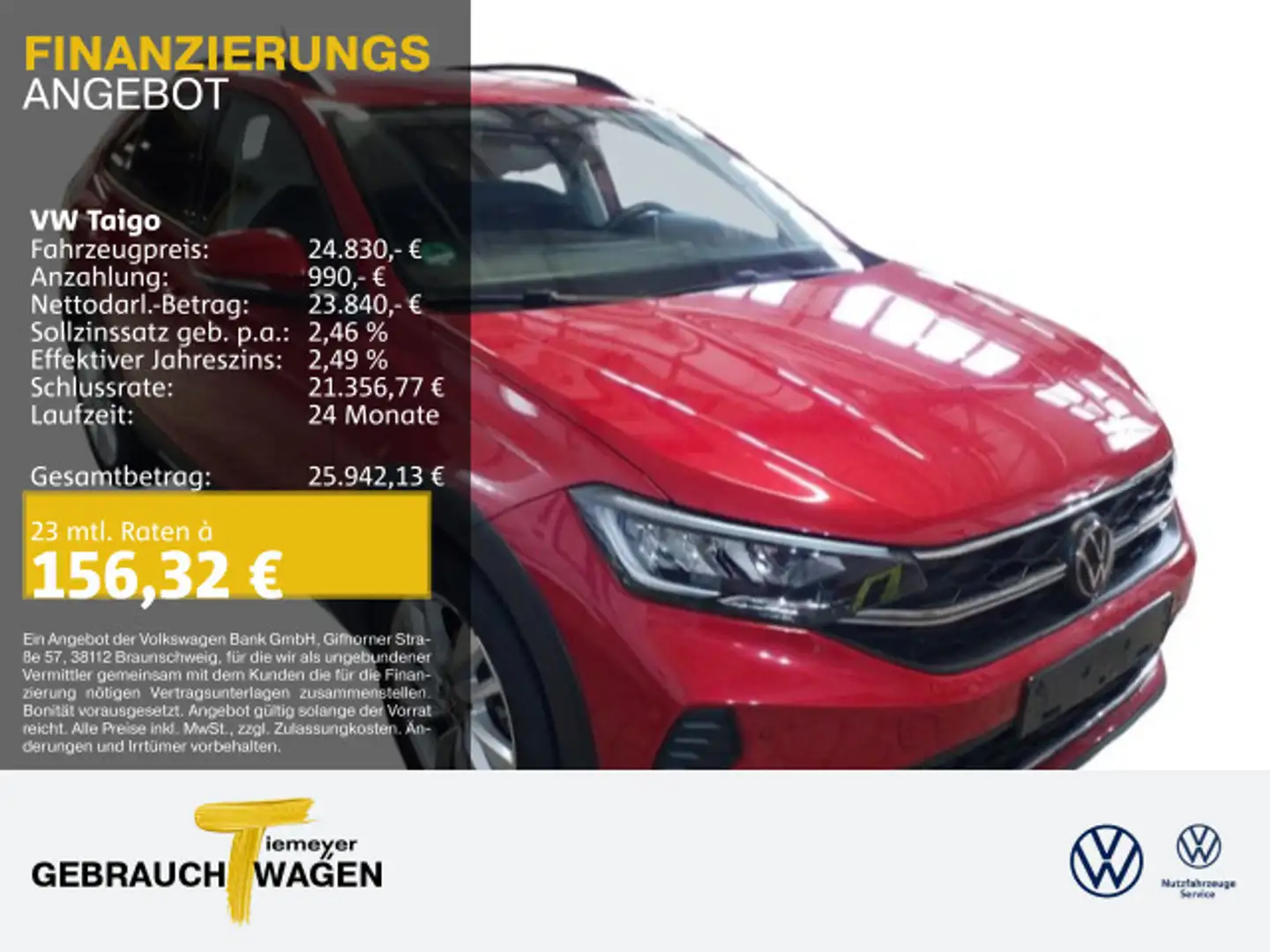 Volkswagen Taigo 1.5 TSI DSG MOVE LM17 NAVI KAMERA SITZHZG Rosso - 1
