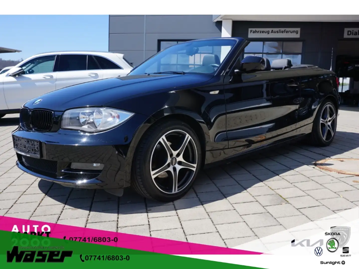BMW 118 i Cabrio Klima Advantage Leder PDC SHZ LM Radio CD Noir - 1