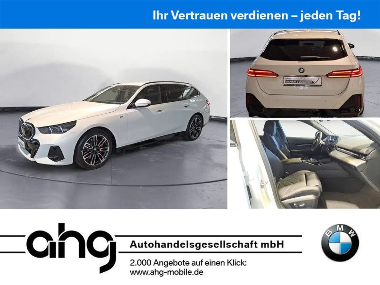 BMW 520 d Touring M Sport M Sportpaket Pro AHK Harman Weiß - 1