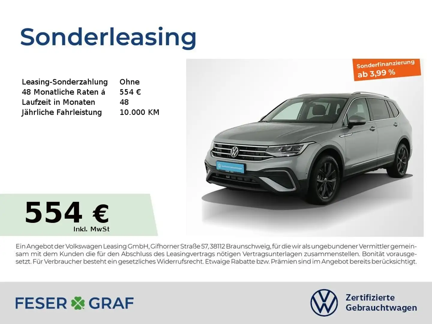 Volkswagen Tiguan Allspace MOVE 1.5 TSI DSG Navi AHK Pano StandHz Argent - 1