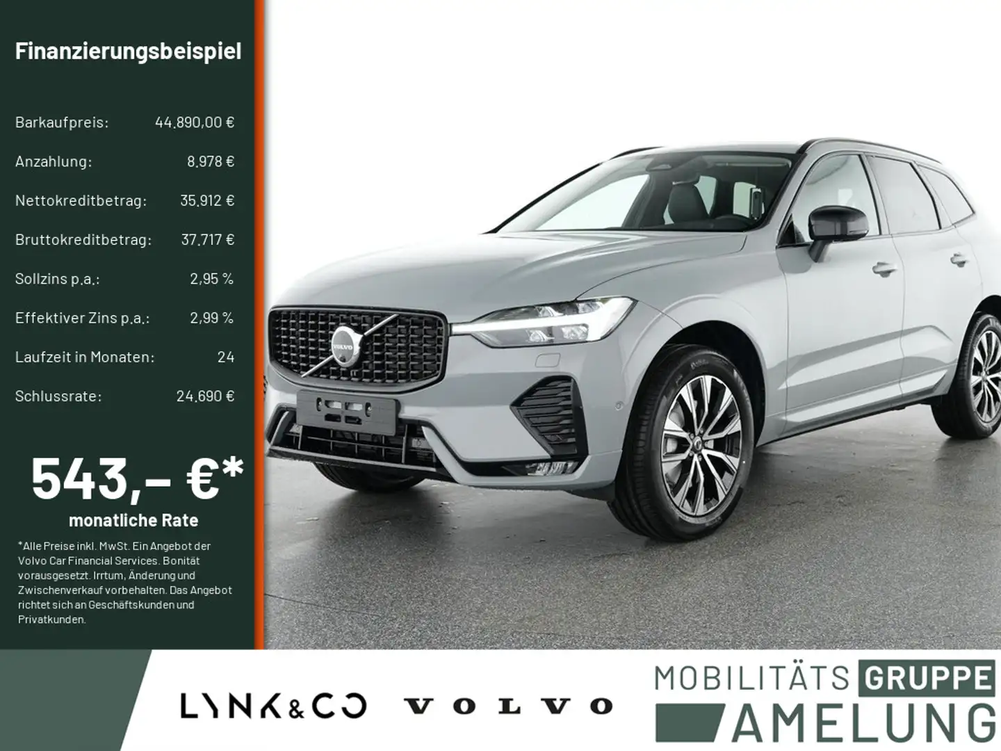 Volvo XC60 B5 B AWD Plus Dark LED ACC AHK PANO 360° Grau - 1