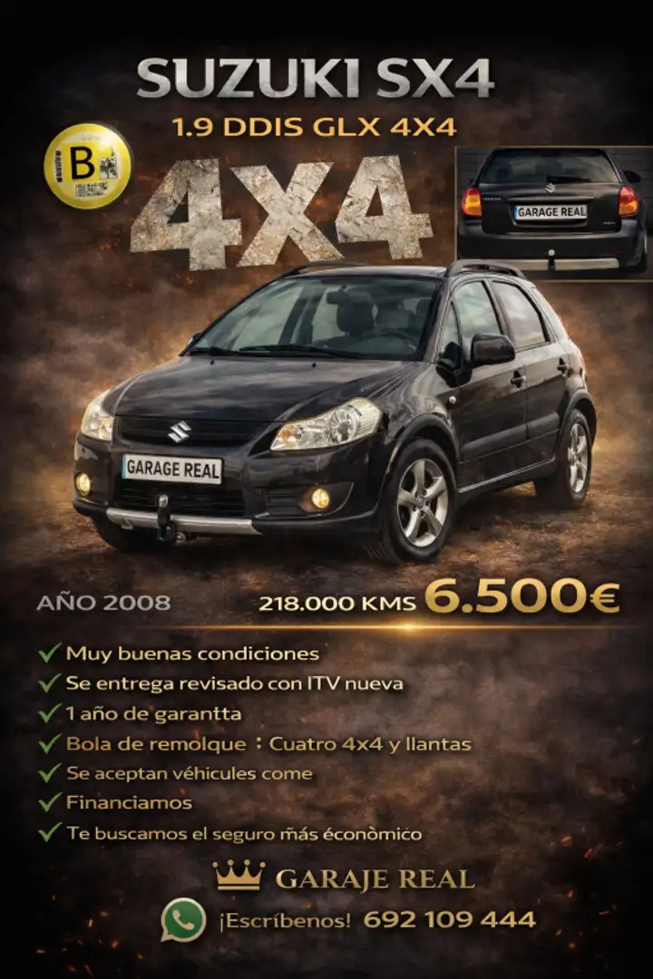 Suzuki SX4 1.9DDiS GLX Negro - 1