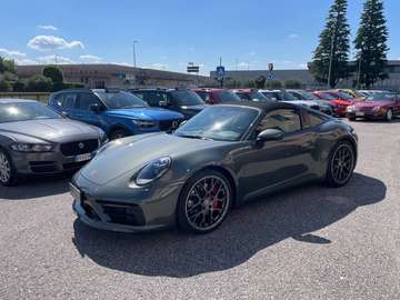 911 992 Targa 4S PDK 3.0 450HP SPORT DESIGN AVENTURINE GREEN ASSE POSTERIORE STERZANTE SCARICHI SPORTIVI PELLE VERDE