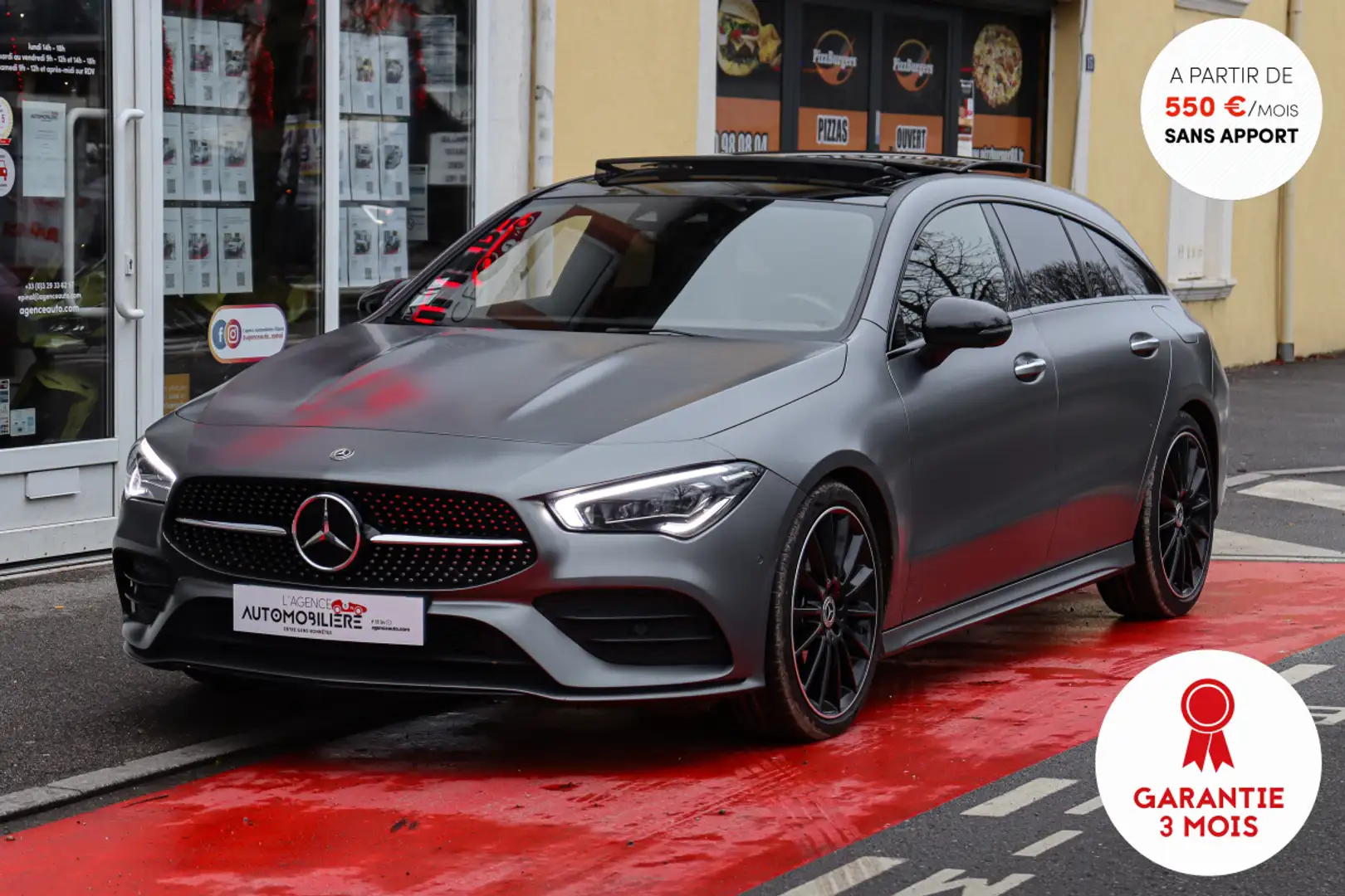 Mercedes-Benz CLA 200 Shooting brake 200 163ch AMG Line 7G-DCT (TO, Burm Grau - 1