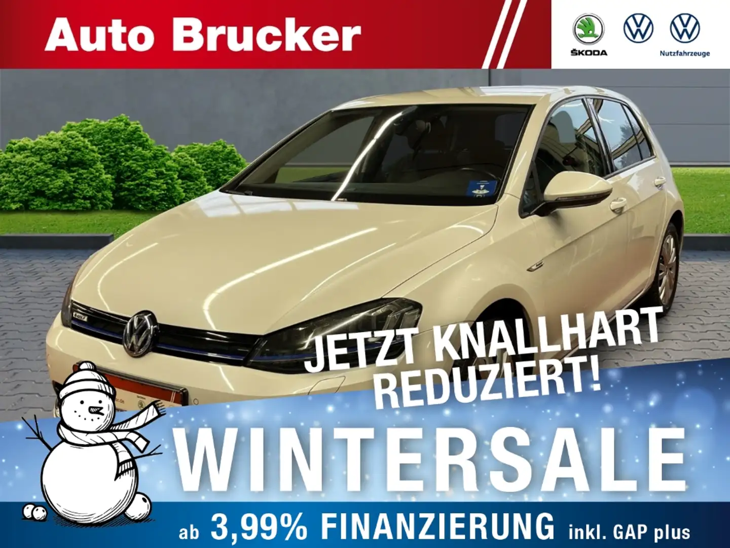 Volkswagen Golf VII ELEKTRO-Golf LED+Navi+2-Zonen-Klimaautomatik+T Weiß - 1