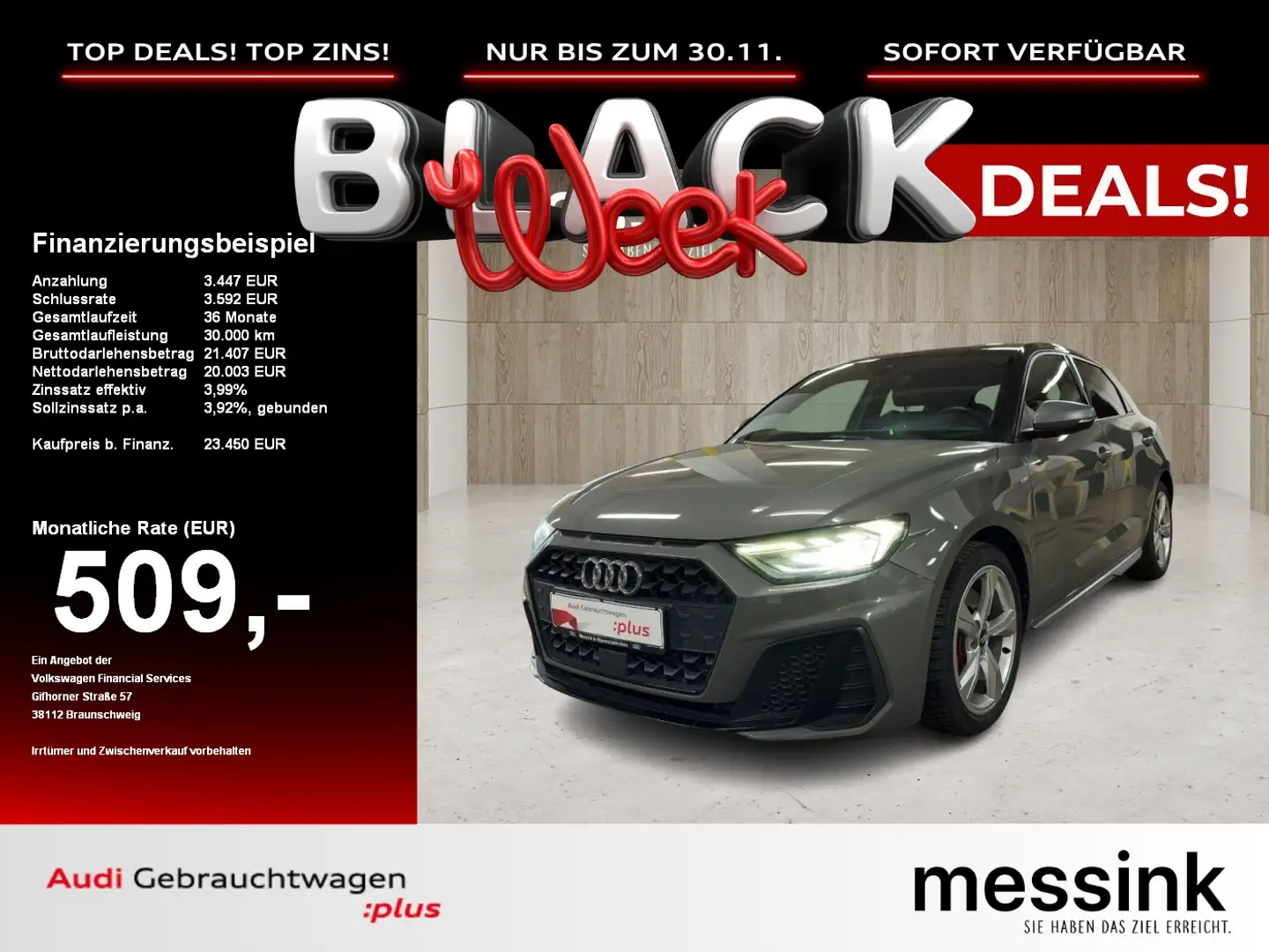 Audi A1 Sportback 40 TFSI*2x S-line*B+O*Navi*Opt.schwarz* Grau - 1