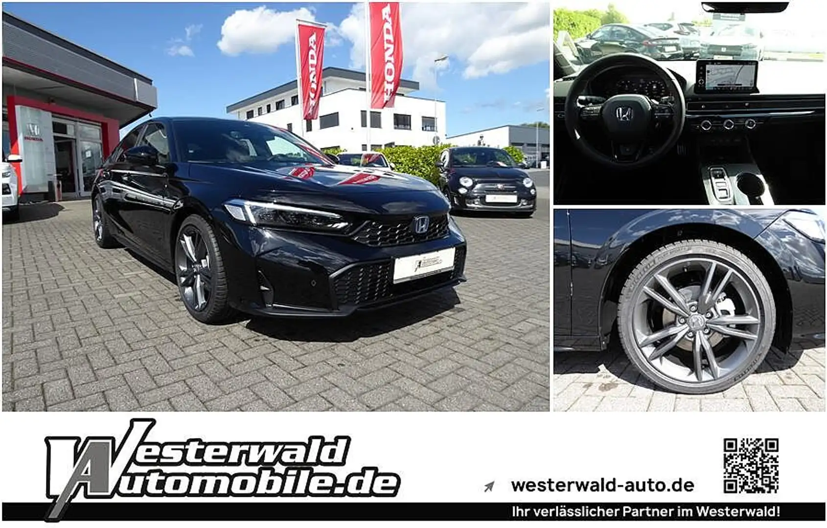 Honda Civic e:HEV 2.0 i-MMD Hybrid Sport / AHK / Black-Emblem- Negro - 1