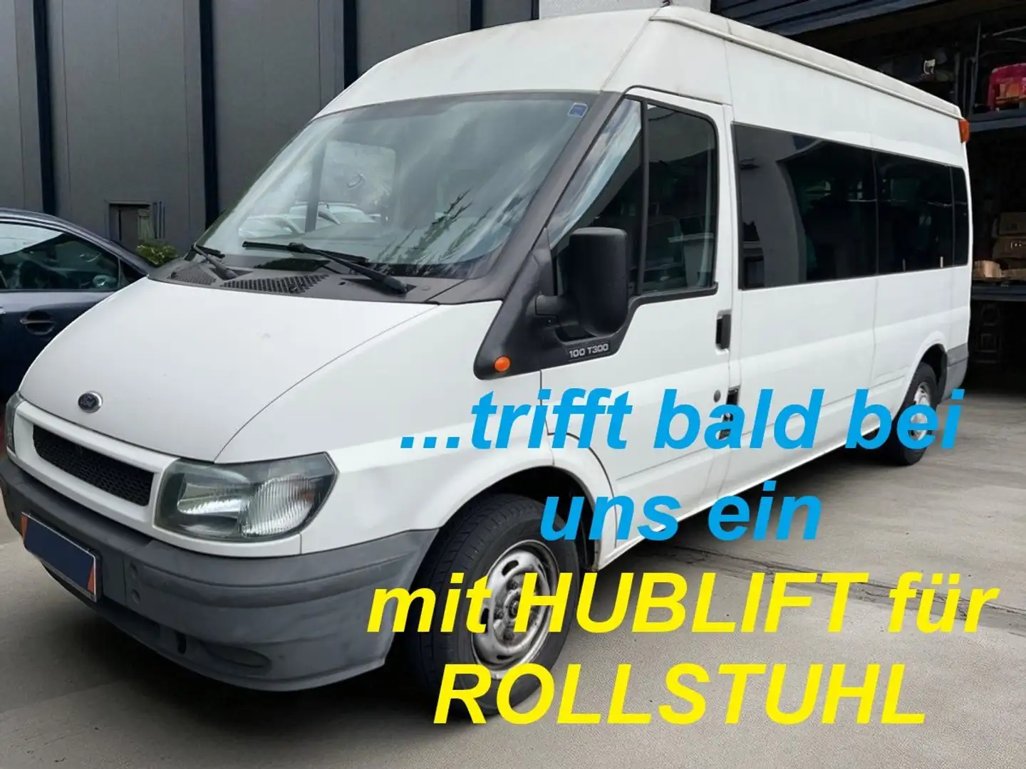 Ford Transit FT300 Lang,HUBLIFT,144.600 km,9SITZE,Klima,AHK Weiß - 1