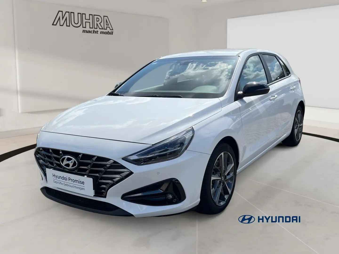 Hyundai i30 1.0 7-DCT Connect & Go NAVI LED SHZ 17"LM Blanc - 1