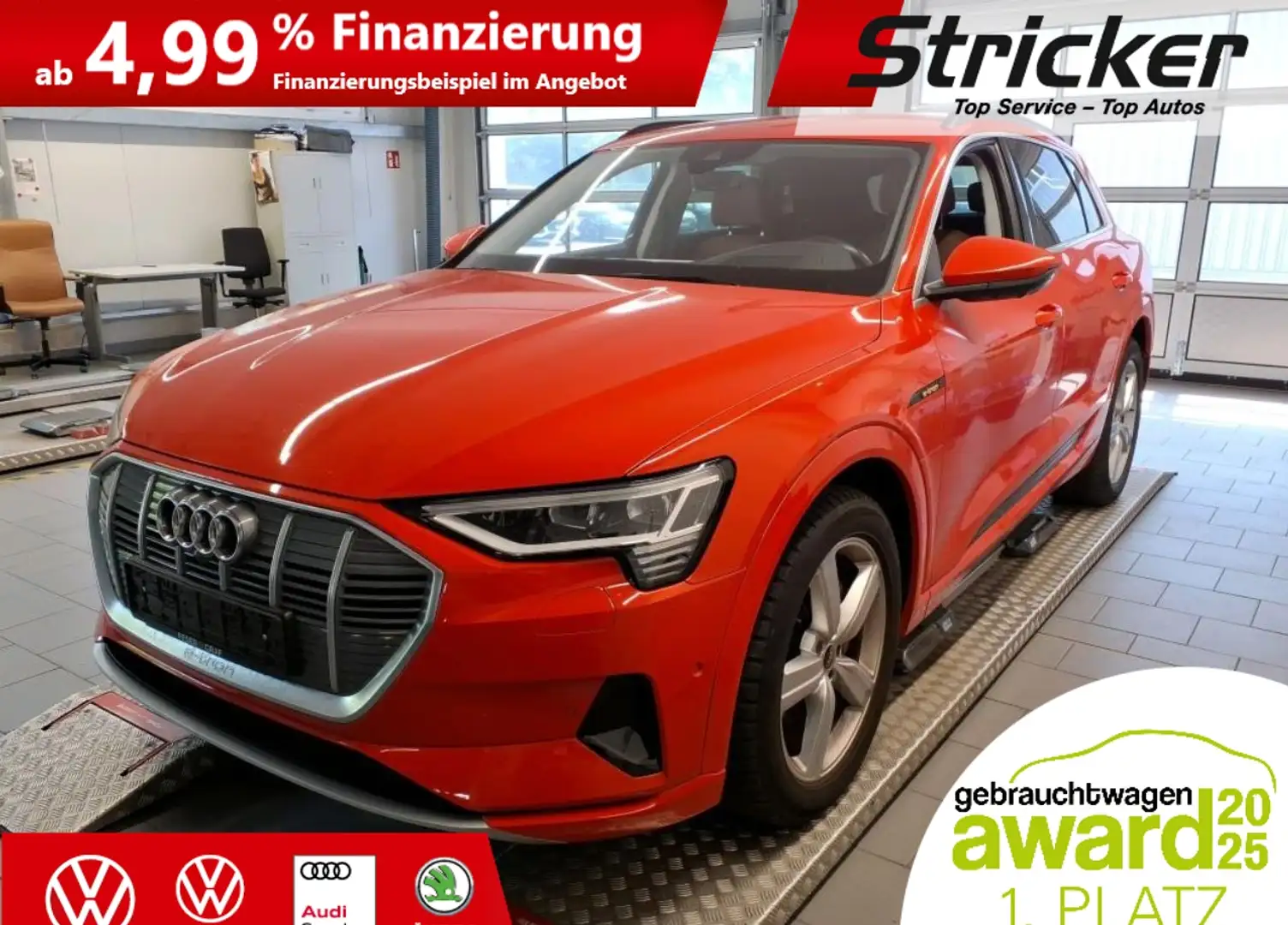 Audi e-tron 55 advanced 349,-ohne Anzahlung AHK B&O Rot - 2