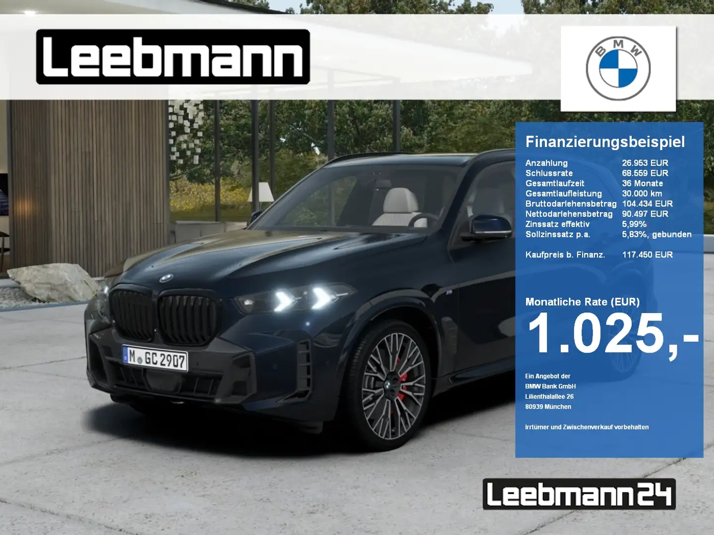 BMW X5 xDrive40d M-Sport-Pro AHK/AutobahnAssi/Massage Noir - 1