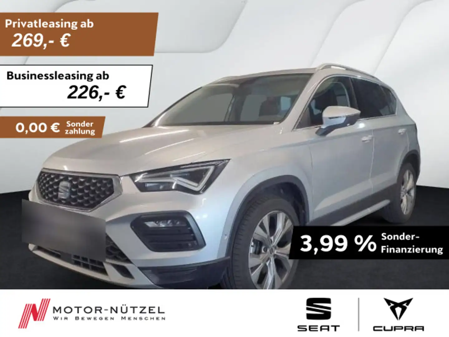 SEAT Ateca 1.5 TSI DSG XPERIENCE LED+NAV+ACC+DCC+PANO Silber - 1