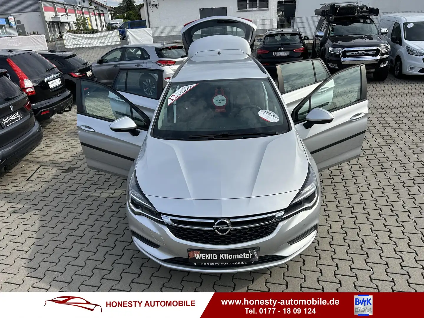 Opel Astra Sports Tourer K 1.4 Turbo CNG-BENZIN Edition*GA... Argent - 1