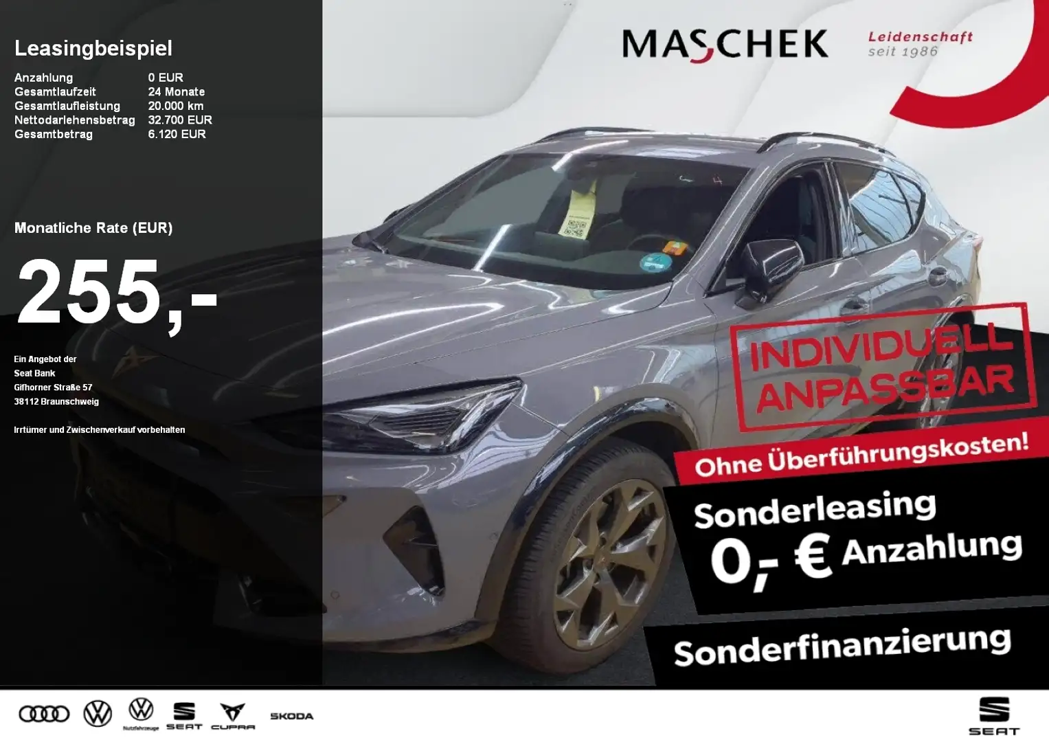 CUPRA Formentor 1.5 eTSI Sonderleasing! RearView Navi Grau - 1