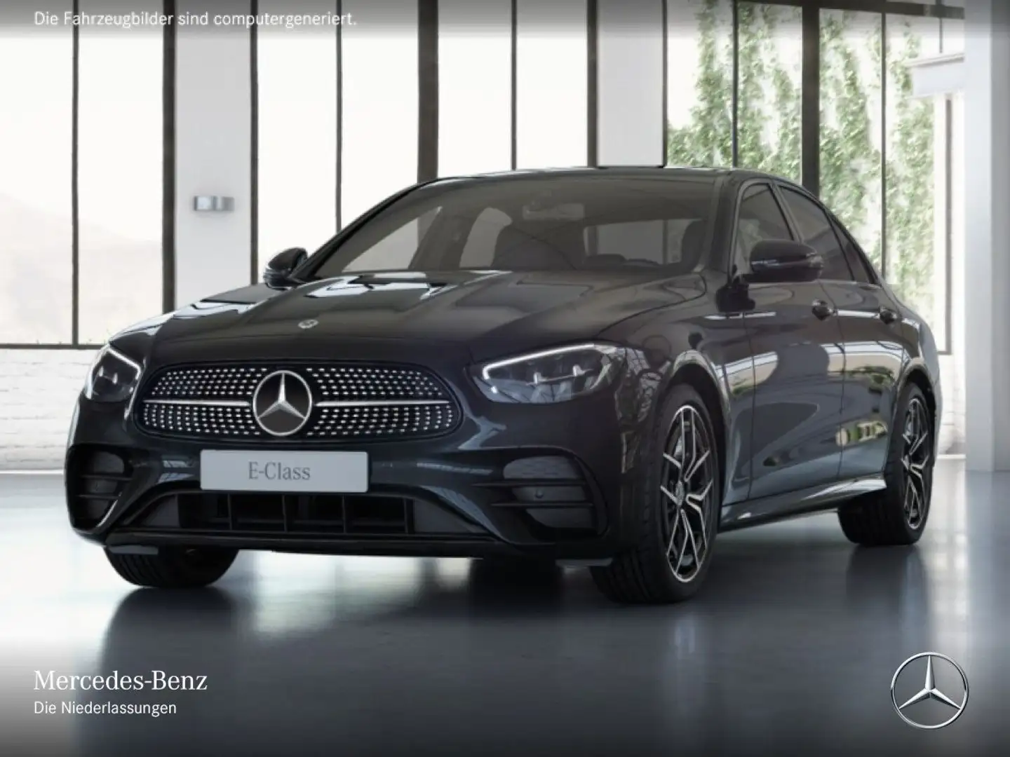 Mercedes-Benz E 220 d AMG+NIGHT+LED+BURMESTER+KAMERA+19"+SPUR+9G Schwarz - 2