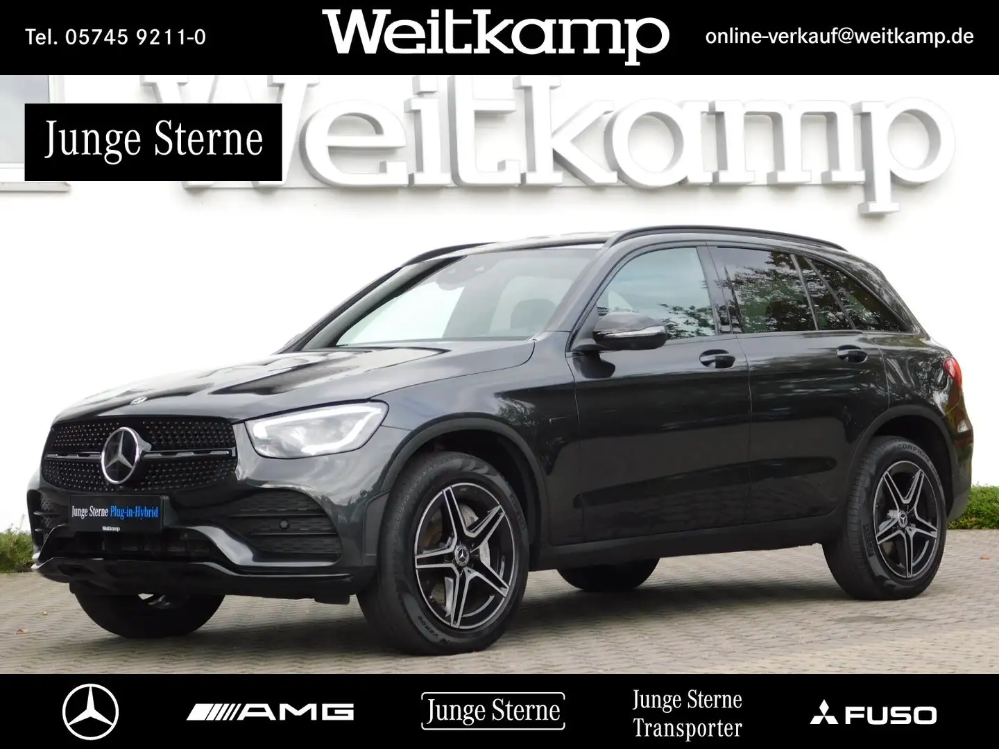 Mercedes-Benz GLC 300 GLC 300 de 4M AMG+AHK+360°+Distronic+Leder+Totw. Grau - 1