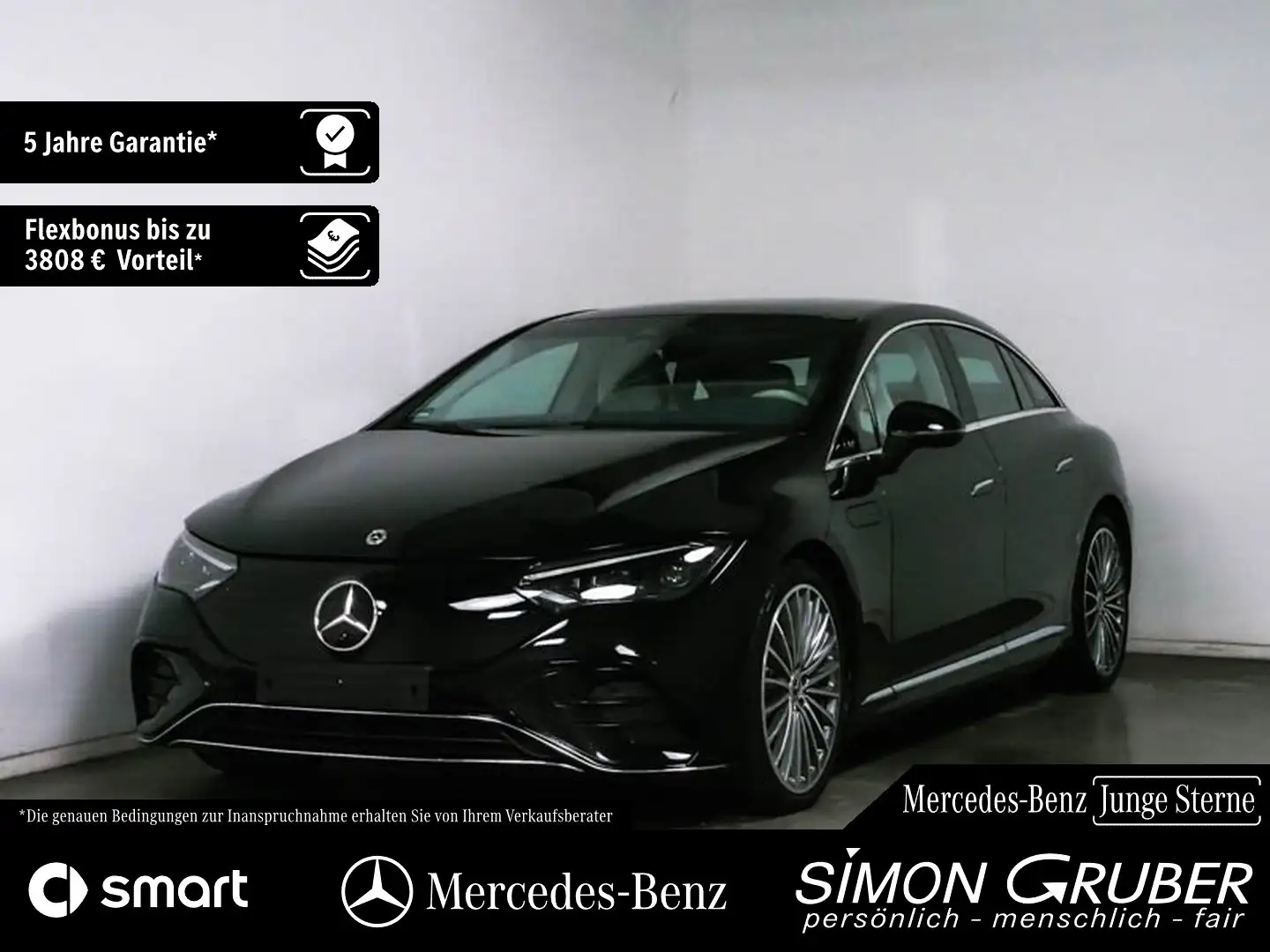 Mercedes-Benz EQE 500 4M AMG Pano Leder Airmatic HUD Burm3D Negro - 1