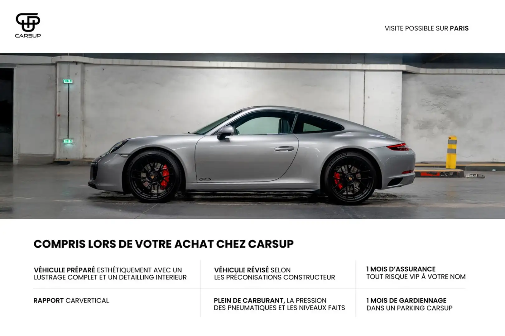 Porsche 911 991.2 Carrera GTS Argent - 2