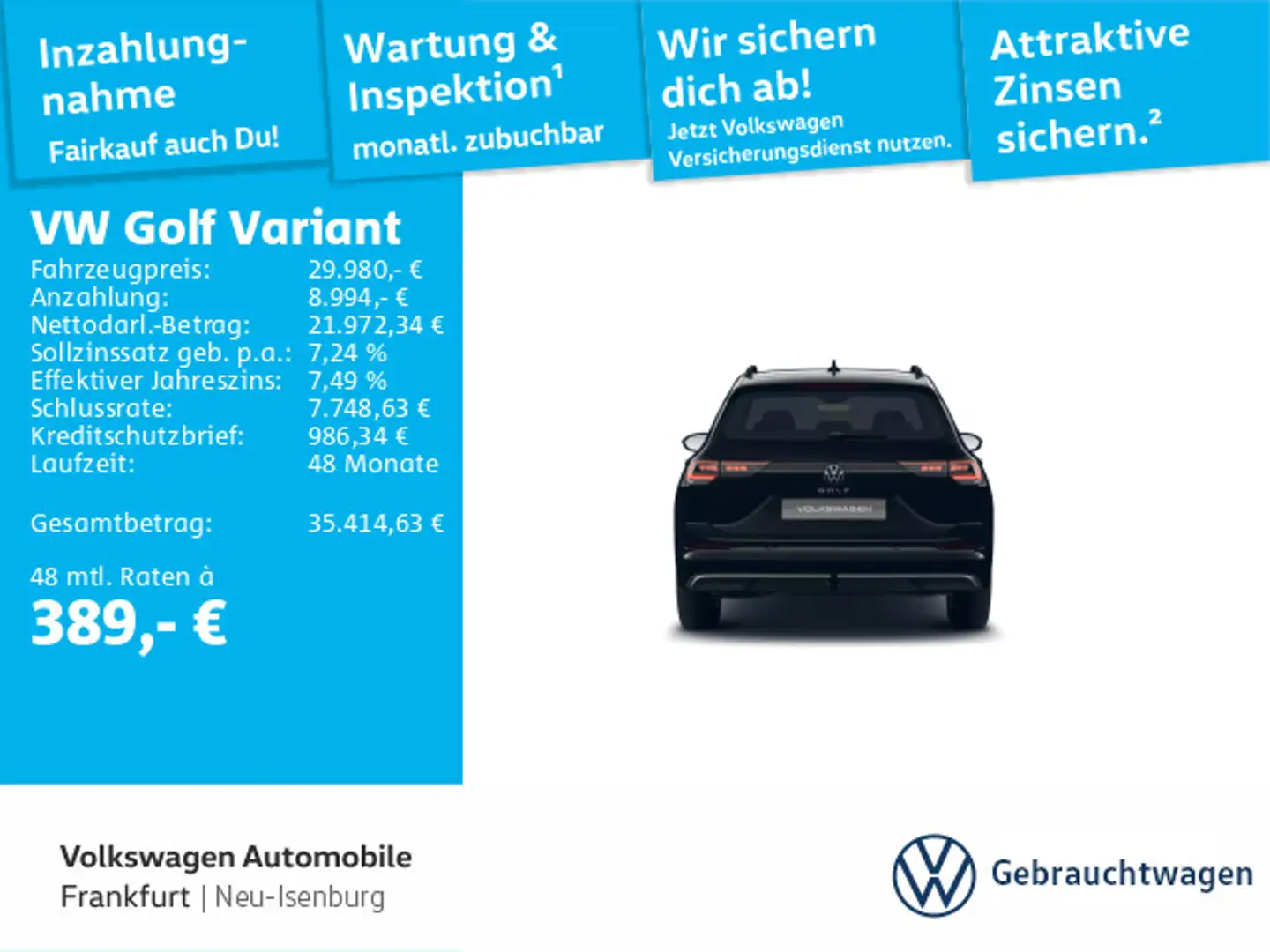 Volkswagen Golf Variant Golf VIII Variant 2.0 TDI DSG Goal Navi IQ.Light Schwarz - 1