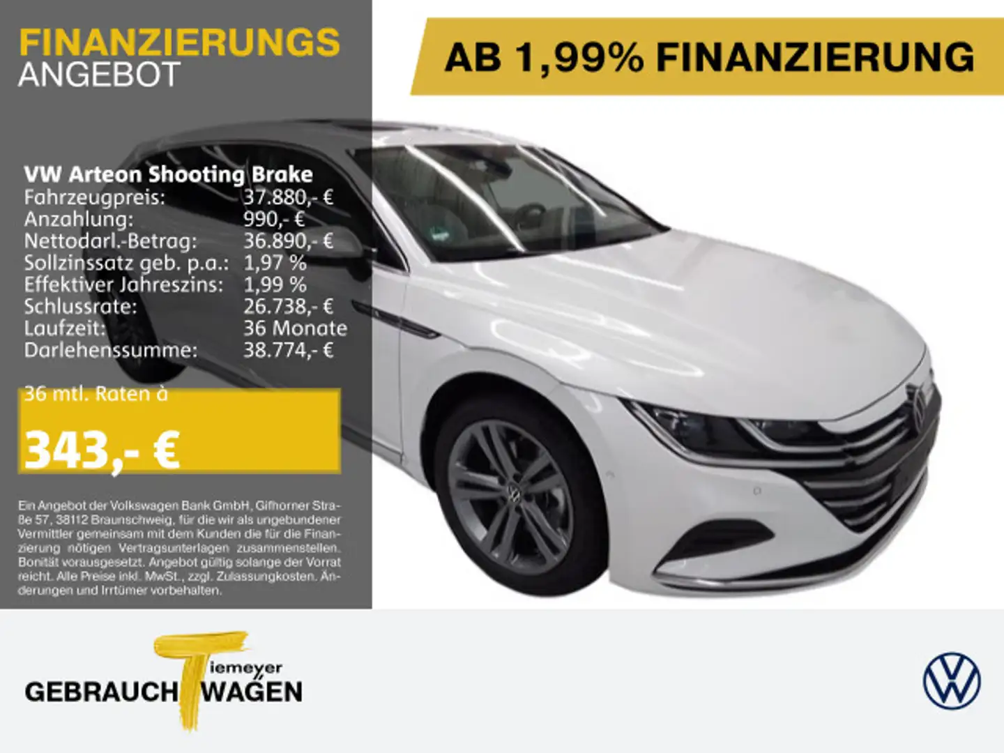 Volkswagen Arteon 2.0 TDI DSG ELEGANCE LM20 Wit - 1