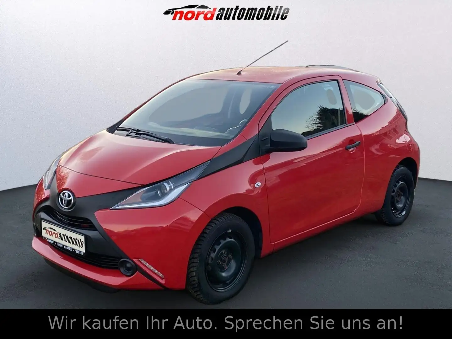 Toyota Aygo x °Klima °8Fach Bereift °el.FH° Tüv 09/27 Rot - 1