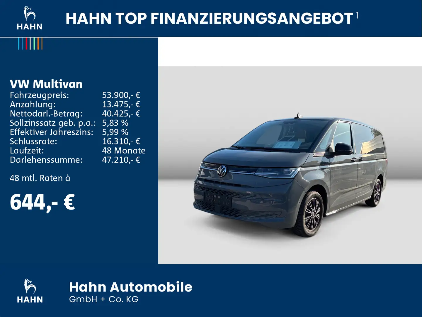 Volkswagen T7 Multivan T7 Multivan 2.0 TDI Life lang AHK Pano Stand Grau - 2