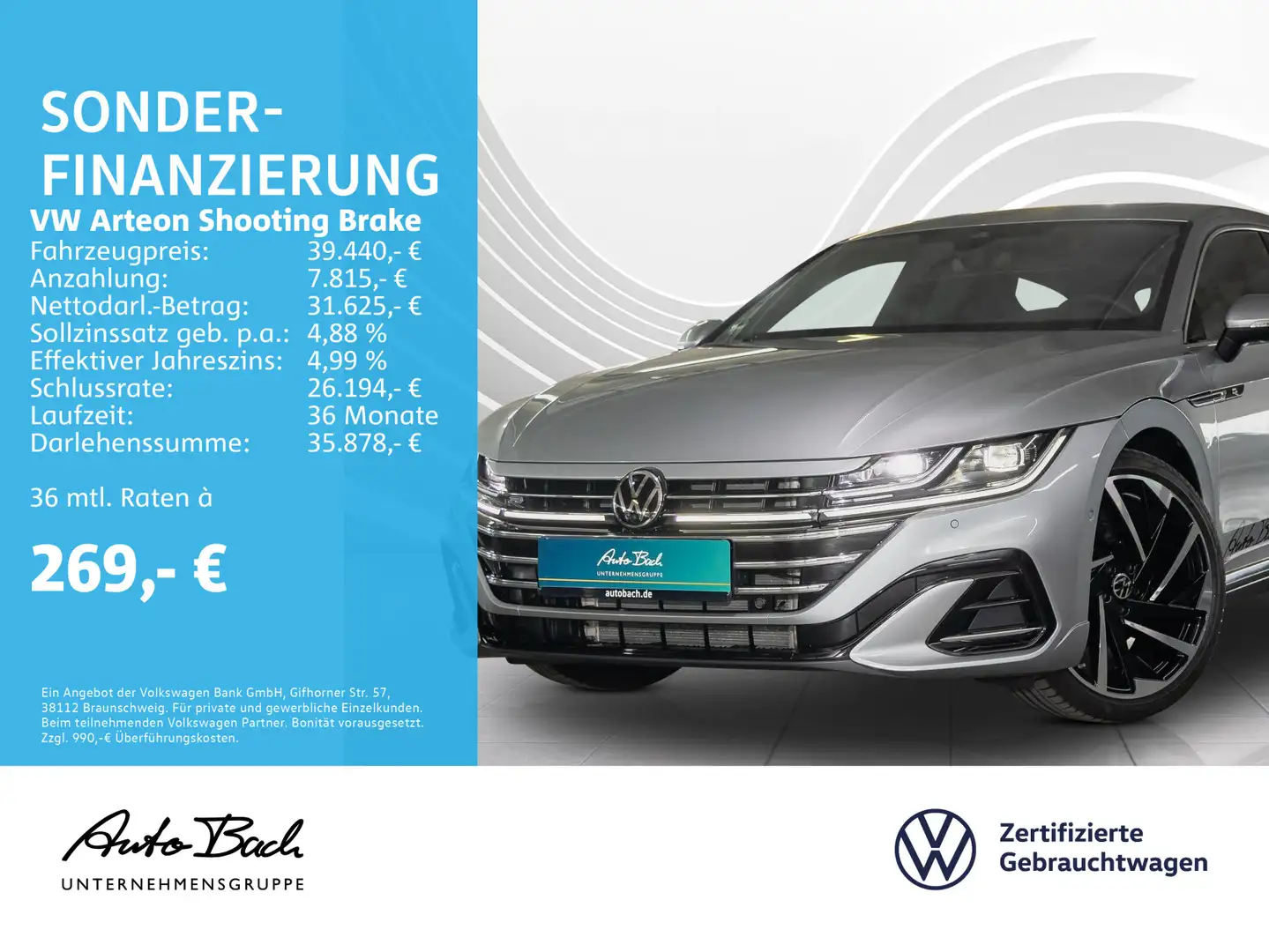 Volkswagen Arteon Arteon Shootingbrake 2.0 TDI DSG R-Line 4Motion, Argent - 1