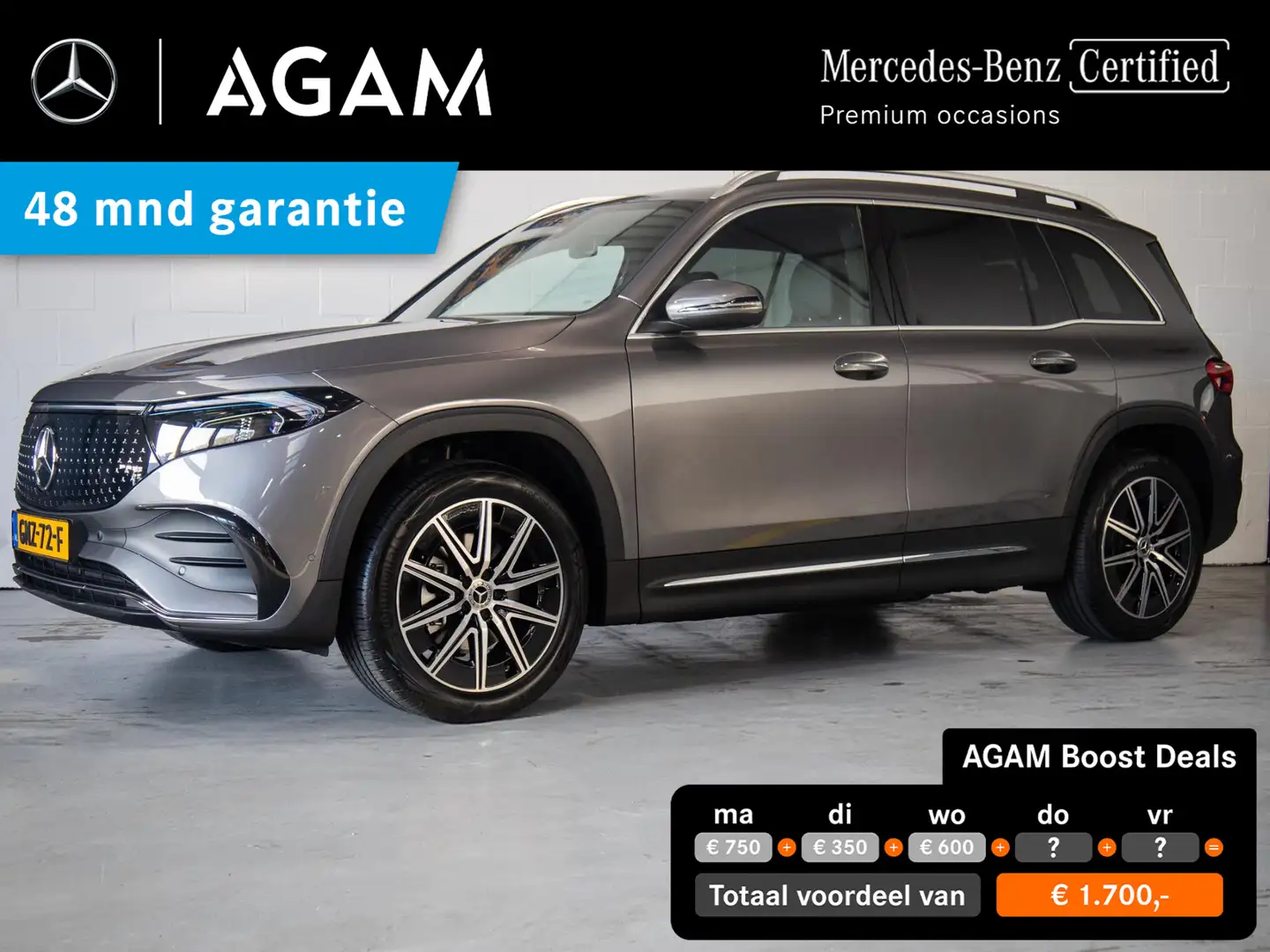 Mercedes-Benz EQB 250 250+ Business Solution AMG 71 kWh Panorama dak Grijs - 1