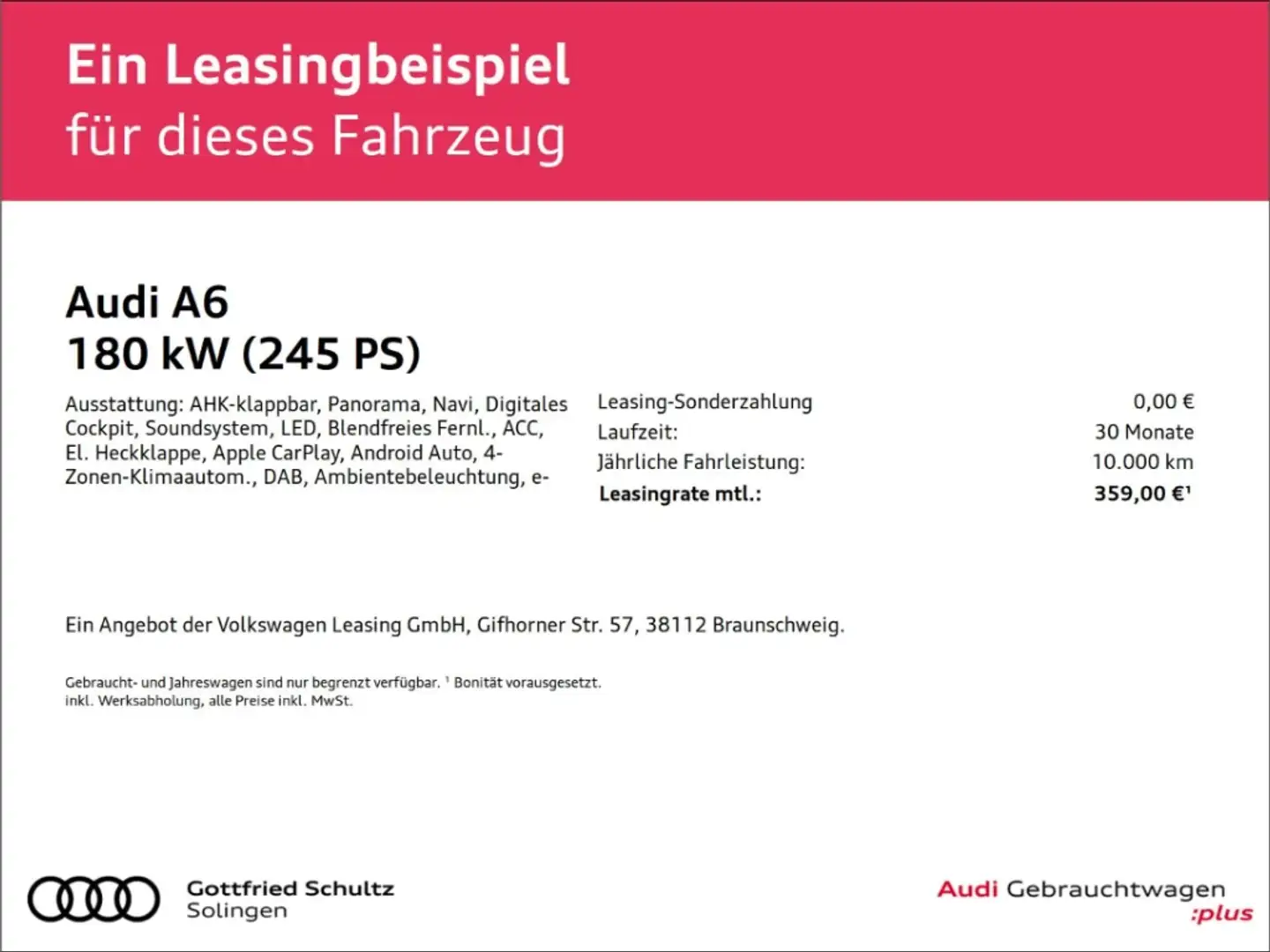 Audi A6 Lim. 45 TDI quattro advanced Noir - 2
