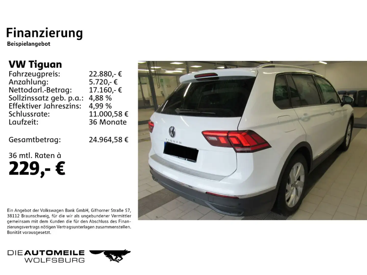 Volkswagen Tiguan 1.5 TSI United Rückfahrkam/AHK/App-Connec Weiß - 2