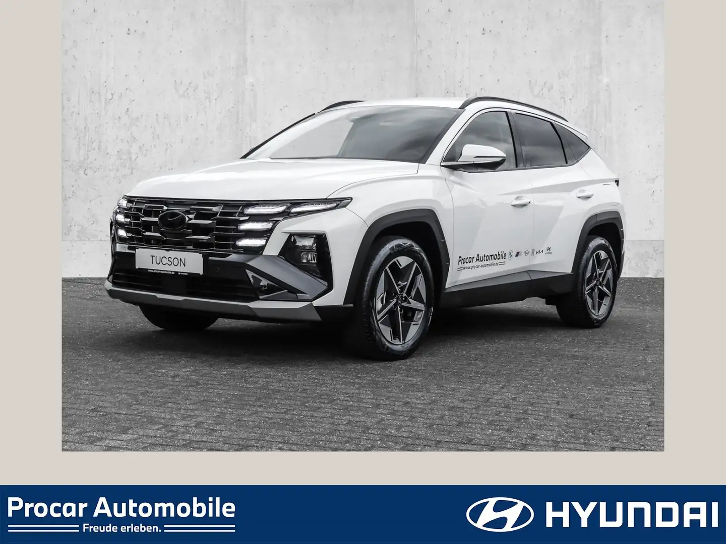 Hyundai TUCSON TREND 1.6 T-GDI HEV 6-A/T 4WD MY25 Weiß - 1