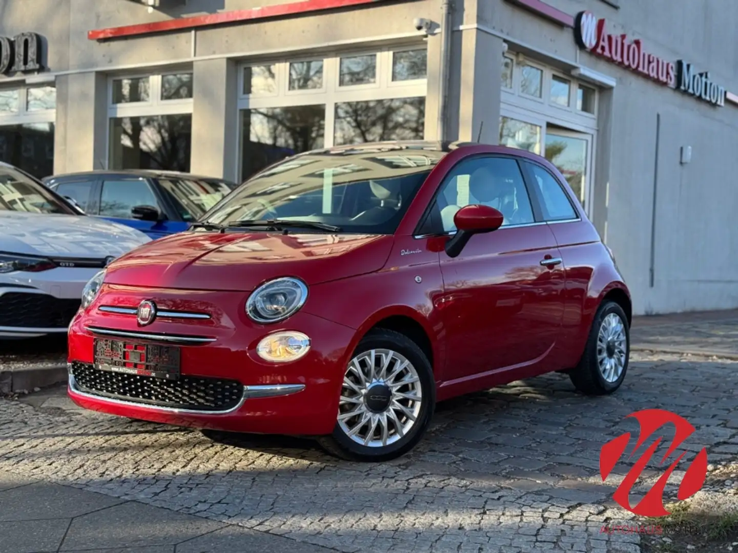 Fiat 500 DolceVita Panorama Apple CarPlay Klima Temp eFH Rouge - 2