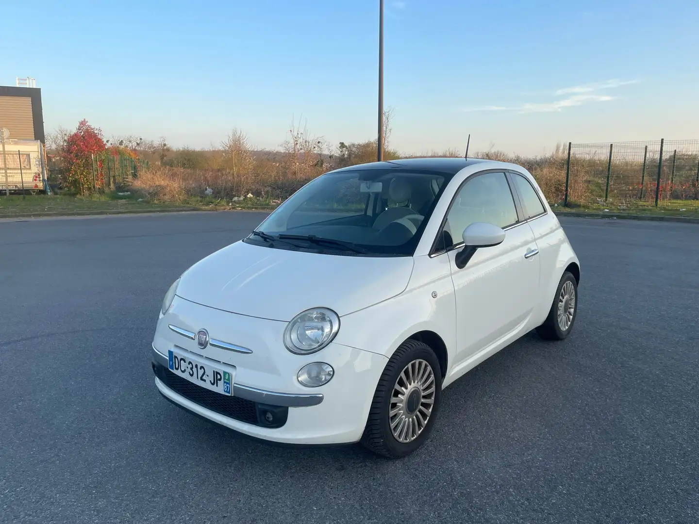 Fiat 500 1.2 8V 69 ch Lounge Blanc - 1