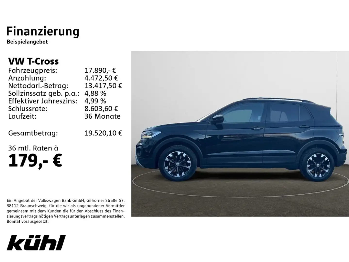 Volkswagen T-Cross 1.0 TSI Life Navi,LED Noir - 2