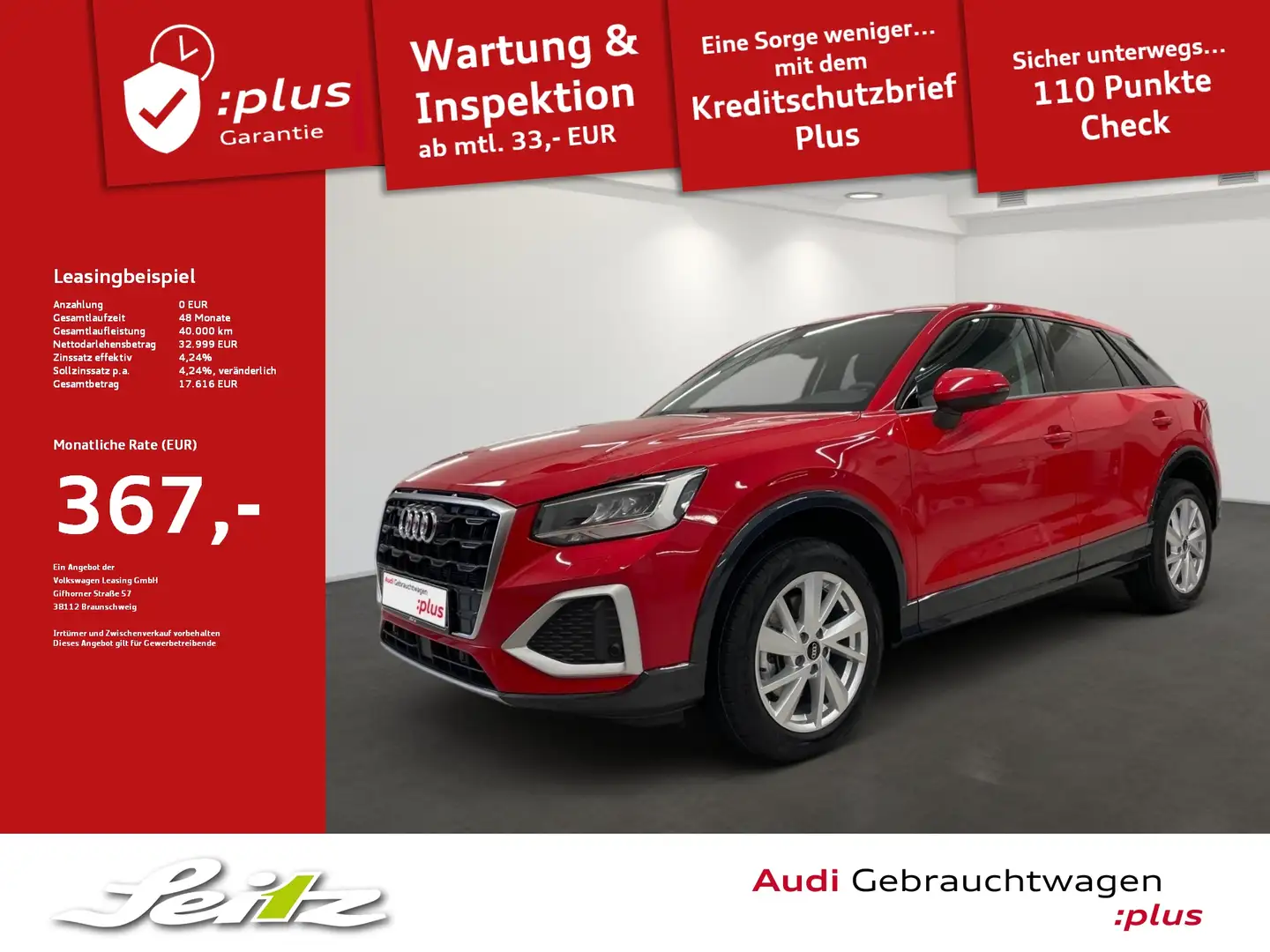 Audi Q2 35 TDI advanced *AHK*LED*PDC*SITZH* Rouge - 1