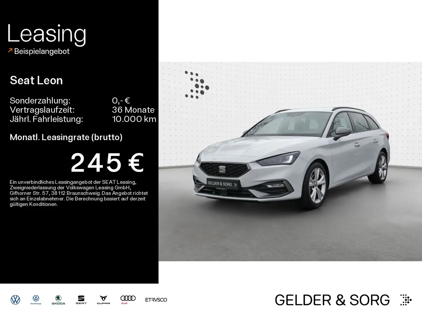 SEAT Leon Sportstourer FR 2.0 TDI RFK*LED*Navi*AHK Weiß - 1