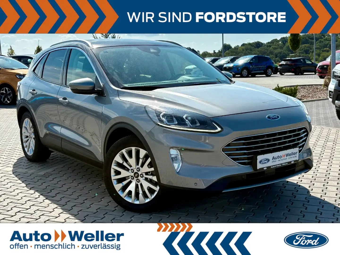 Ford Kuga Plug-In Hybrid Titanium X PANO 19-Zoll Argent - 1