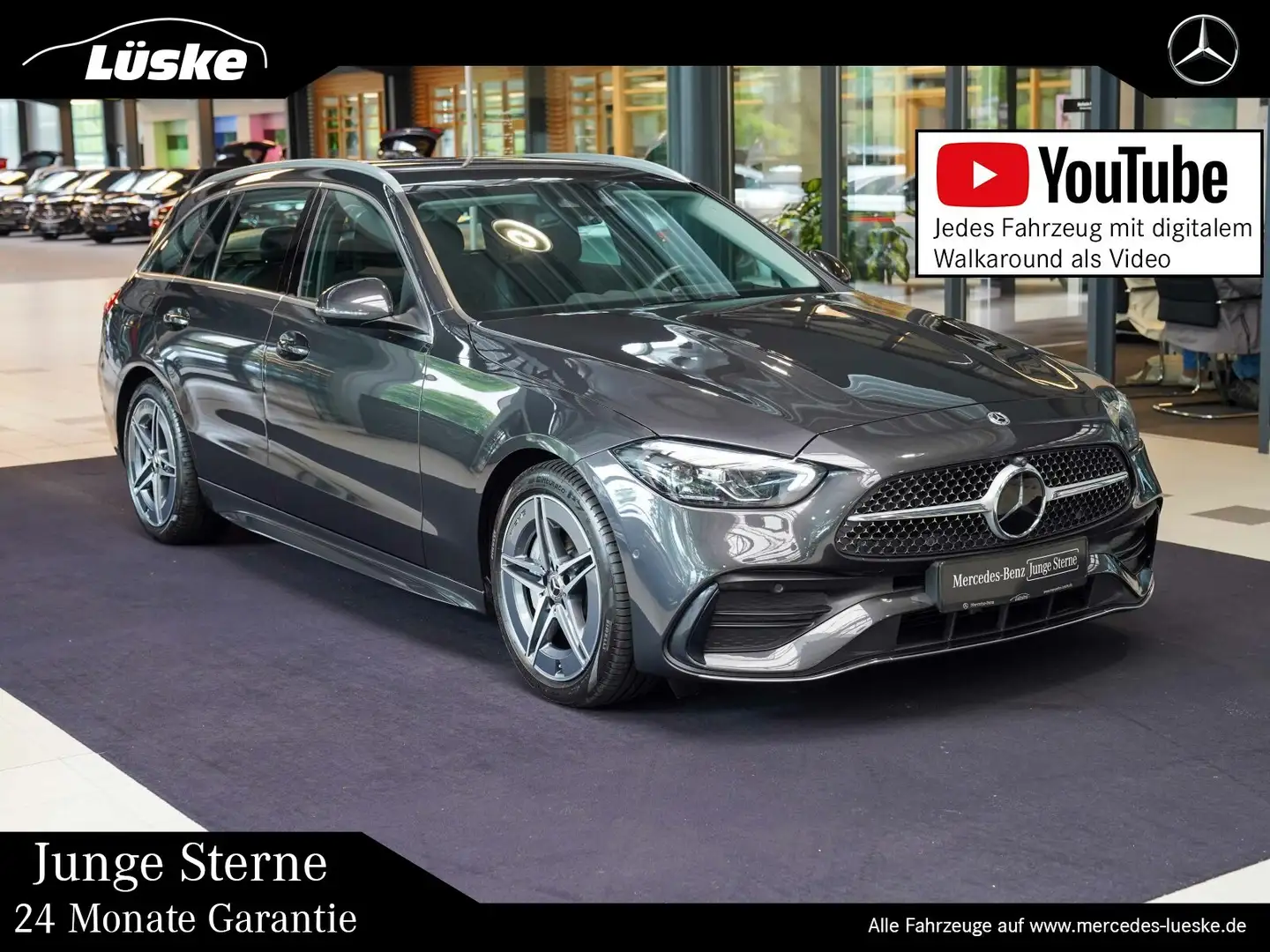 Mercedes-Benz C 300 C 300 d T AMG Line Fahrassistenz CarPlay DAB 360 Šedá - 1