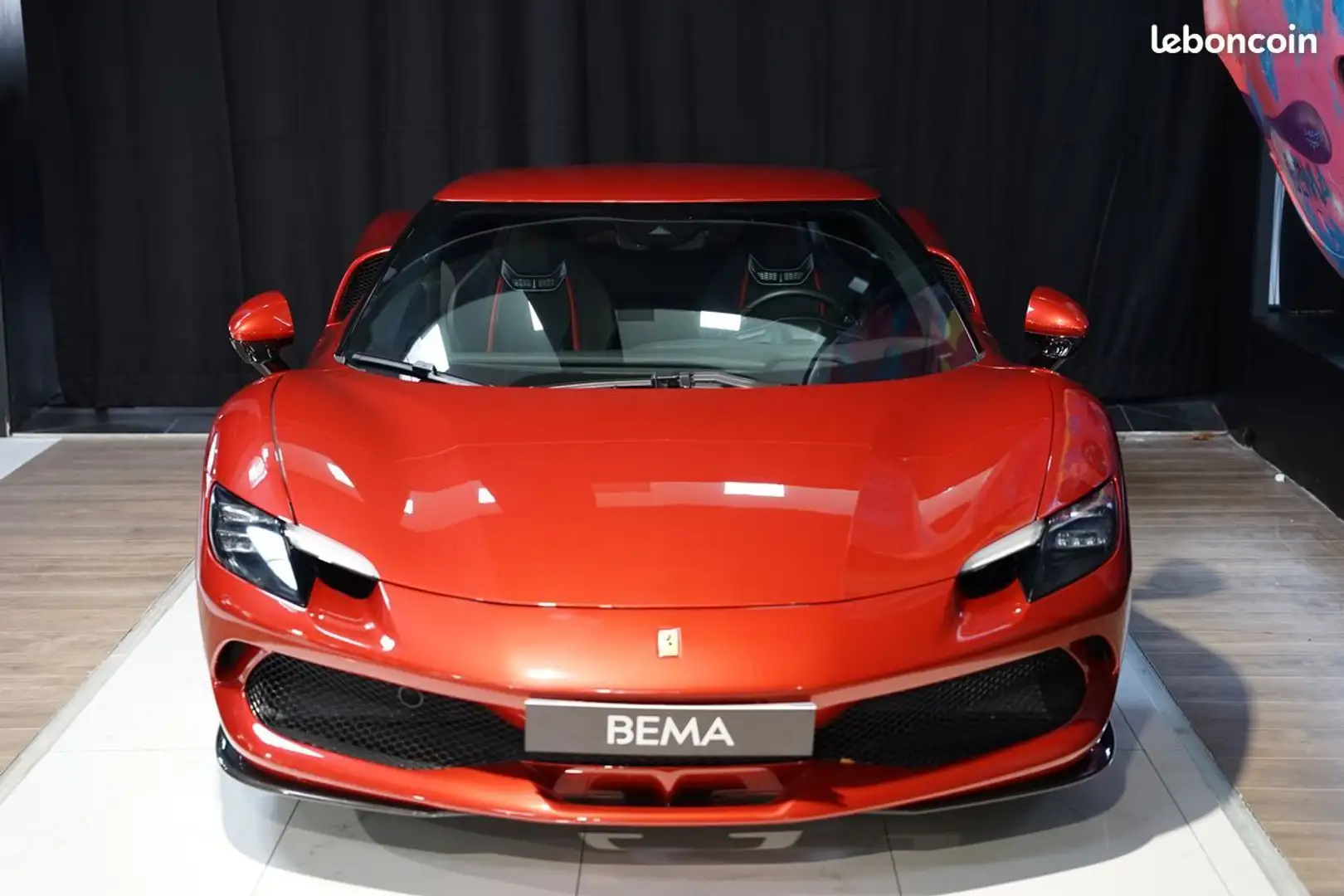 Ferrari 296 3.0 V6 HYBRIDE 830cv | TVA 2ème main Immat France Rosso Imola Full Carbone Lift JBL Rouge - 2