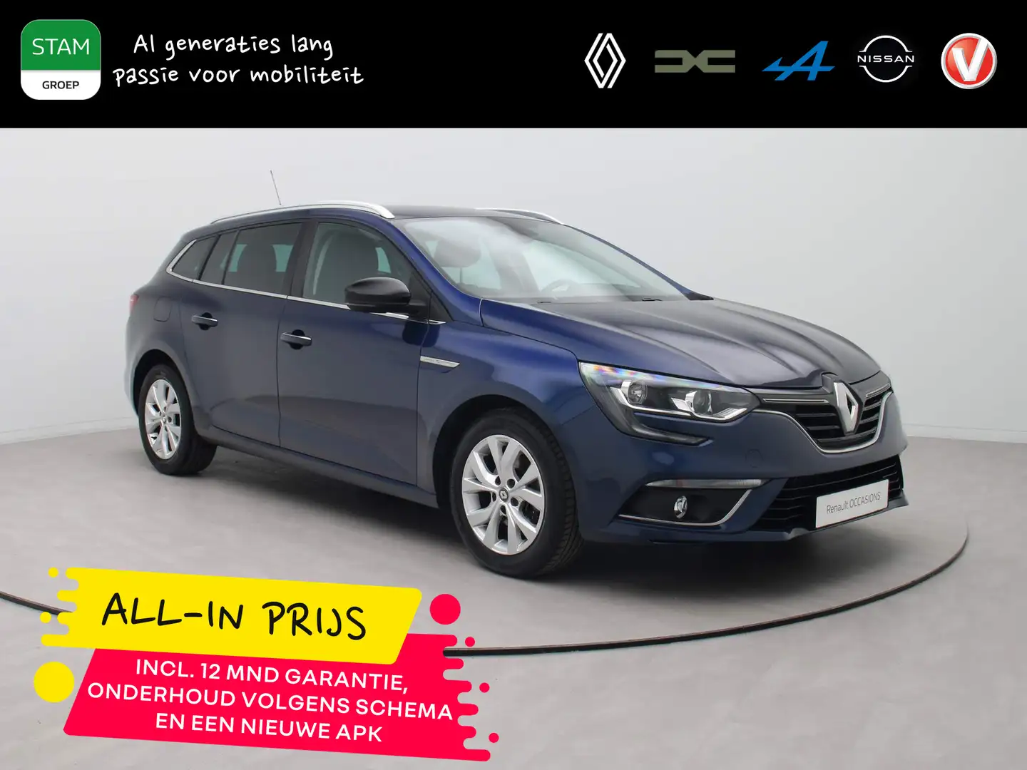 Renault Megane Estate TCe 115pk Limited ALL-IN PRIJS! Climate | N Blauw - 1