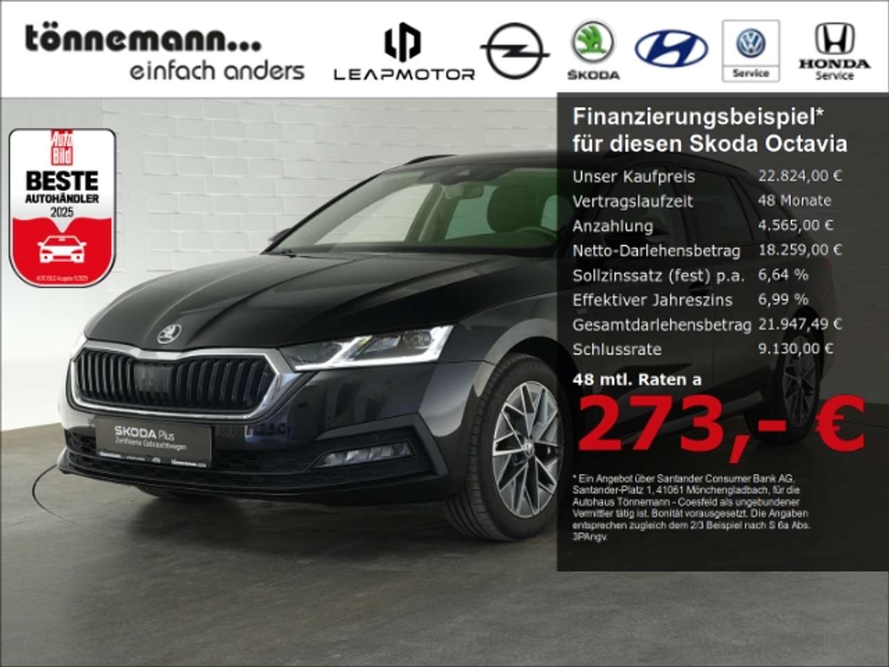 Skoda Octavia 2023 — COMBI TOUR TDI DSG+AHK+KLIMA+NAVI+LED-SCHEINWERFER