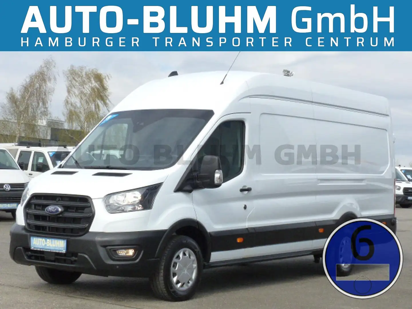 Ford Transit 350 Kasten L4H3 + Navi 360°-Kamera Klima Білий - 1