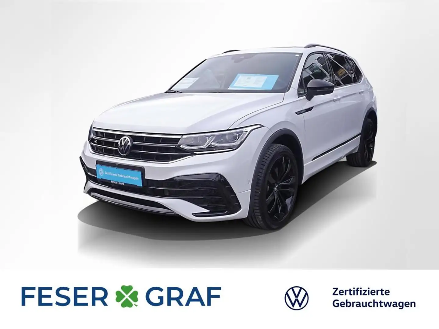 Volkswagen Tiguan Allspace 2.0 TDI 4M R-Line Black 7Si AHK Weiß - 1
